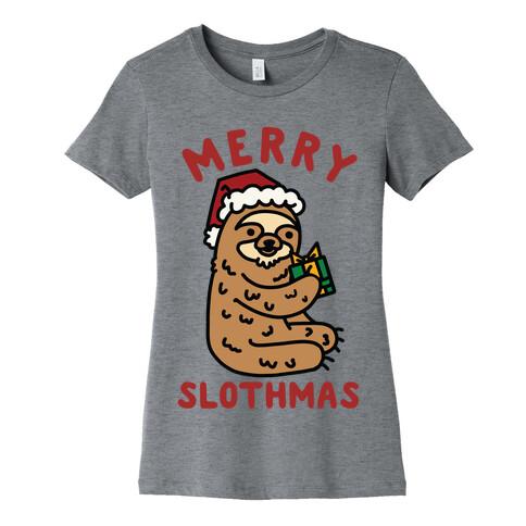 Merry Slothmas Womens T-Shirt