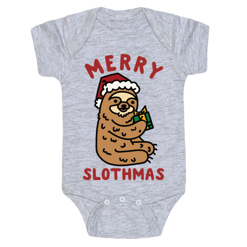 Merry Slothmas Baby One-Piece