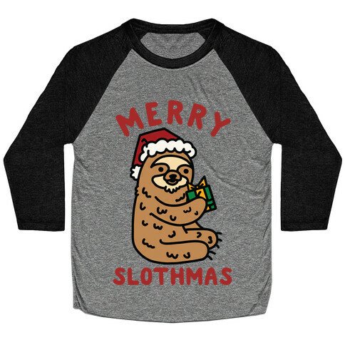 Merry Slothmas Baseball Tee