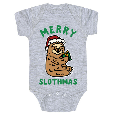 Merry Slothmas Baby One-Piece