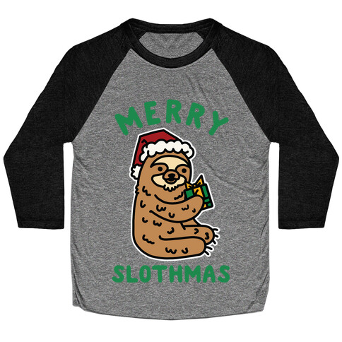 Merry Slothmas Baseball Tee