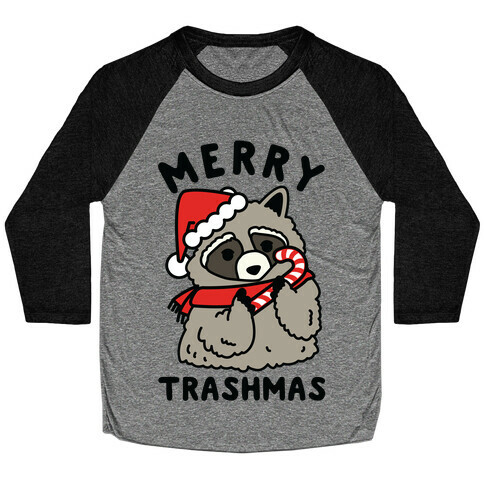 Merry Trashmas Raccoon Baseball Tee
