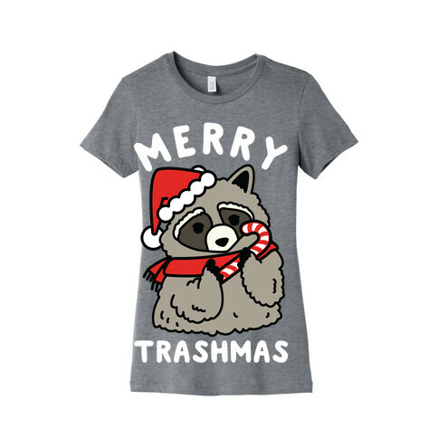 Merry Trashmas Raccoon Womens T-Shirt