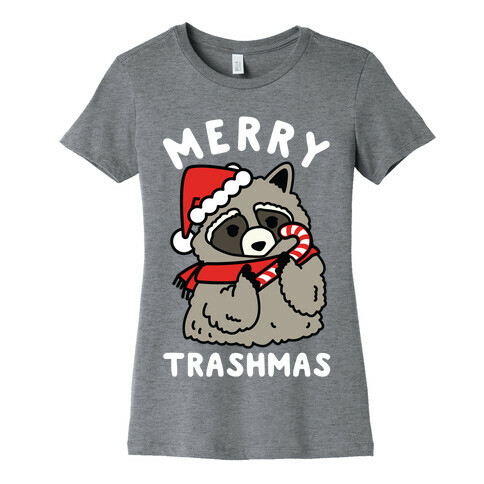 Merry Trashmas Raccoon Womens T-Shirt