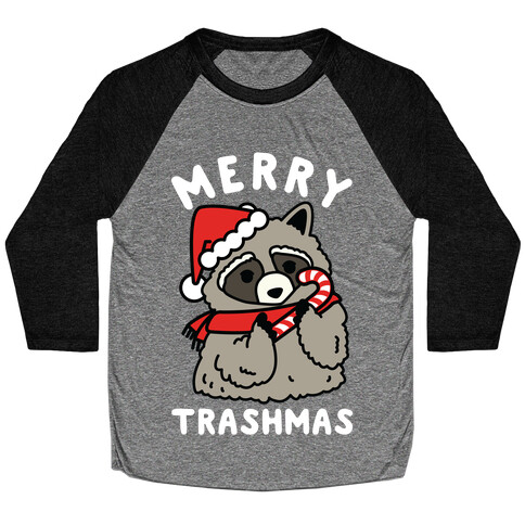 Merry Trashmas Raccoon Baseball Tee