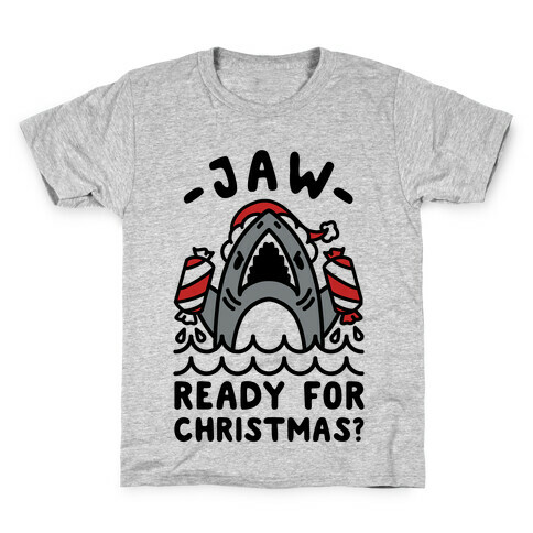 Jaw Ready For Christmas? Santa Shark Kids T-Shirt