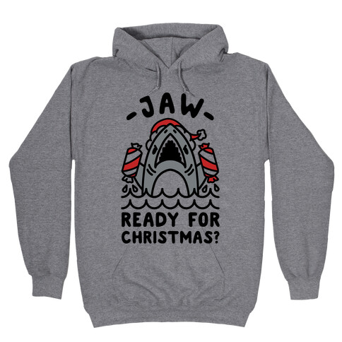 Jaw Ready For Christmas? Santa Shark Hooded Sweatshirt