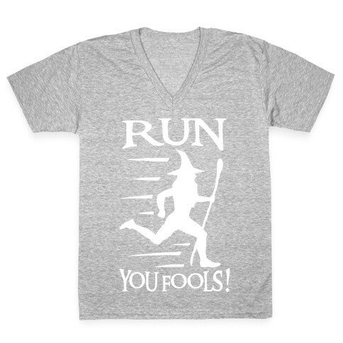 Run Your Fools V-Neck Tee Shirt