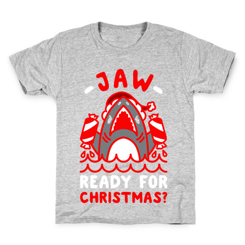 Jaw Ready For Christmas? Santa Shark Kids T-Shirt