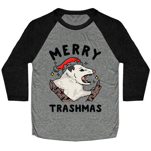 Merry Trashmas Opossum Baseball Tee
