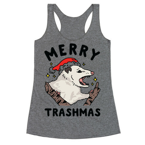 Merry Trashmas Opossum Racerback Tank Top