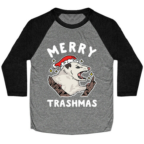 Merry Trashmas Opossum Baseball Tee