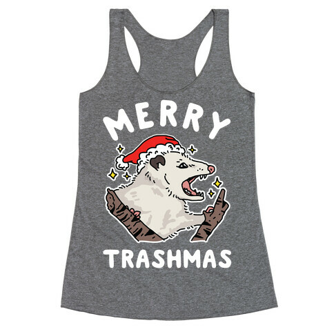 Merry Trashmas Opossum Racerback Tank Top