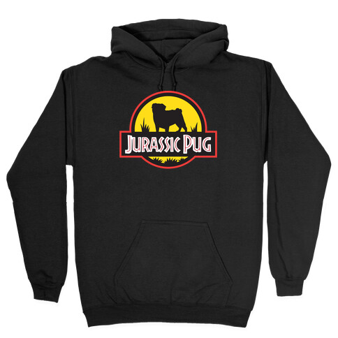 Jurassic Pug Hooded Sweatshirt