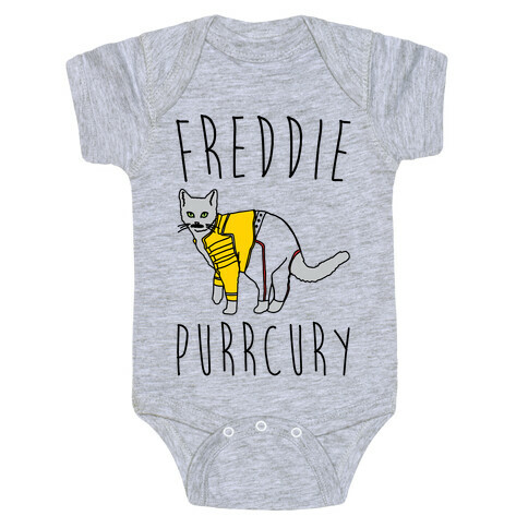 Freddie Purrcury Cat Parody Baby One-Piece