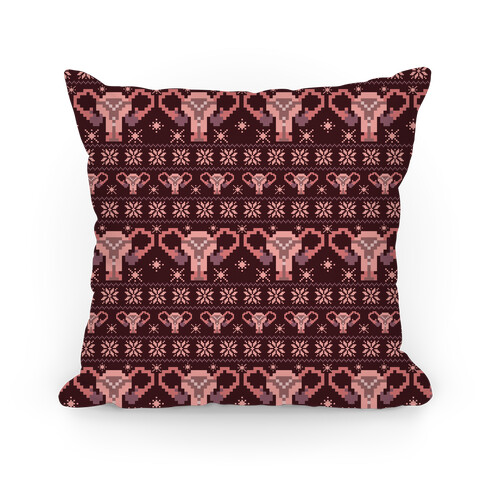 Uterus Sweater Pattern Pillow