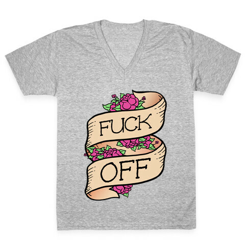 F*** Off V-Neck Tee Shirt