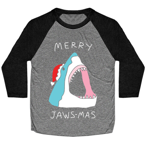 Merry Jaws-mas Christmas Baseball Tee