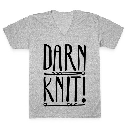 Darn Knit  V-Neck Tee Shirt