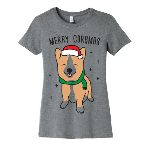 Merry Corgmas Womens T-Shirt