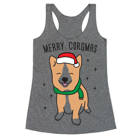 Merry Corgmas Racerback Tank Top