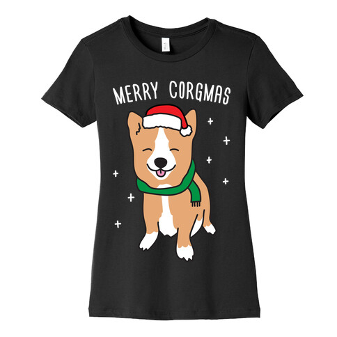 Merry Corgmas Womens T-Shirt