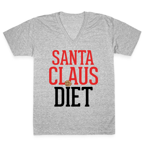Santa Claus Diet Parody V-Neck Tee Shirt