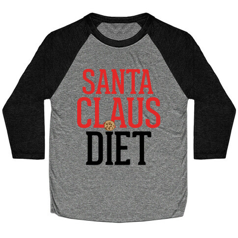 Santa Claus Diet Parody Baseball Tee