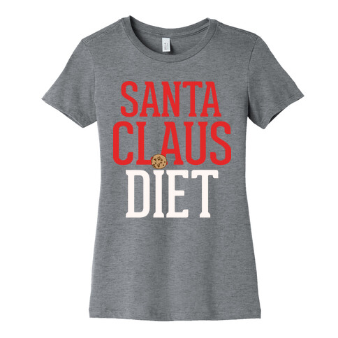 Santa Claus Diet Parody White Print Womens T-Shirt