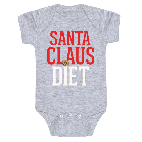 Santa Claus Diet Parody White Print Baby One-Piece