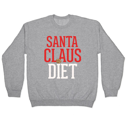 Santa Claus Diet Parody White Print Pullover