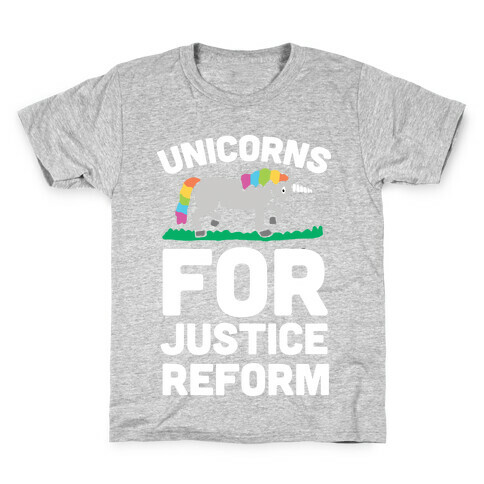 Unicorns For Justice Reform Kids T-Shirt