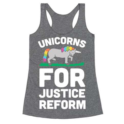 Unicorns For Justice Reform Racerback Tank Top