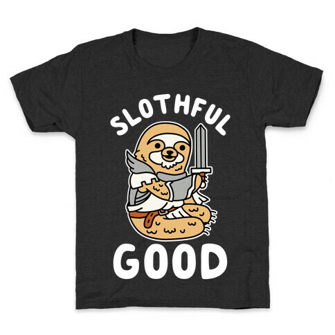 Slothful Good Sloth Paladin Kids T-Shirt