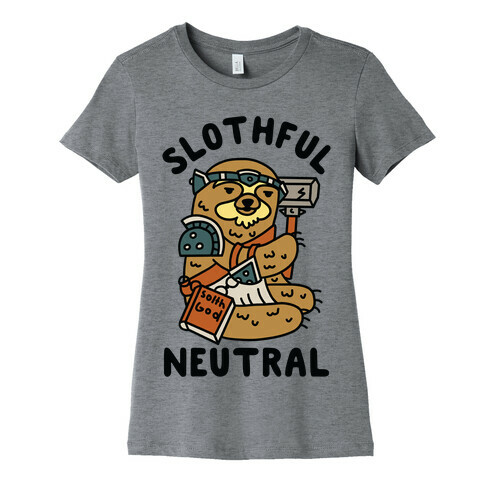 Slothful Neutral Sloth Cleric Womens T-Shirt