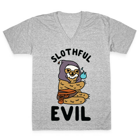 Slothful Evil V-Neck Tee Shirt