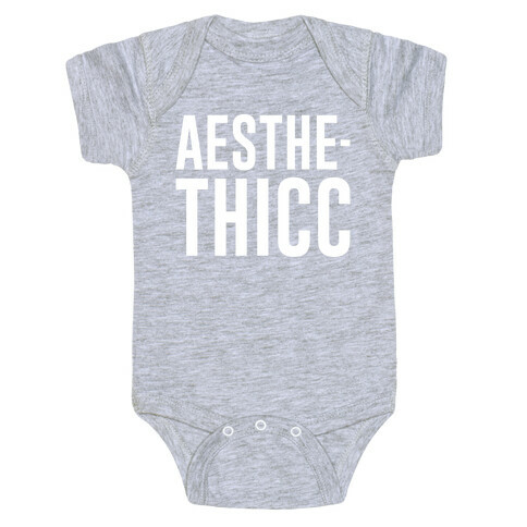 Aesthethicc Parody White Print Baby One-Piece