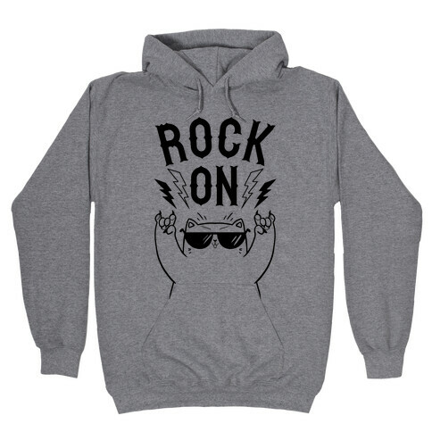 Rock On Cat Hooded Sweatshirt