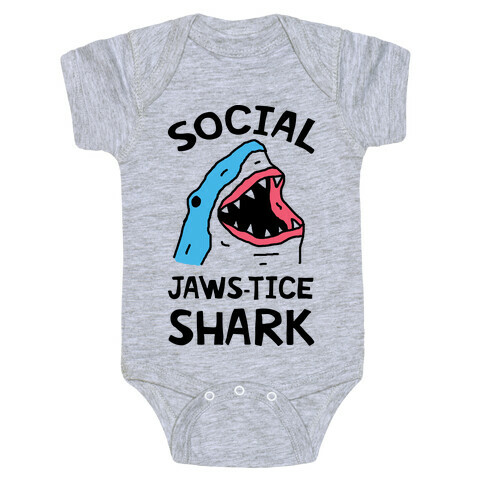 Social Jaws-tice Shark Baby One-Piece