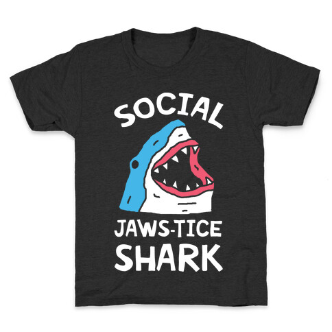 Social Jaws-tice Shark Kids T-Shirt