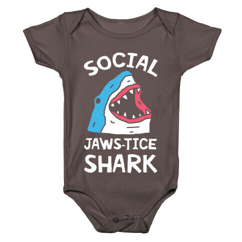 Social Jaws-tice Shark Baby One-Piece