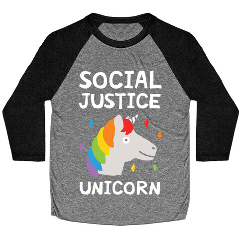 Social Justice Unicorn Baseball Tee