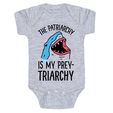 The Patriarchy Is My Prey-triarchy Shark Baby One-Piece