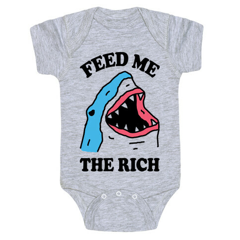 Feed Me The Rich Shark Baby One-Piece