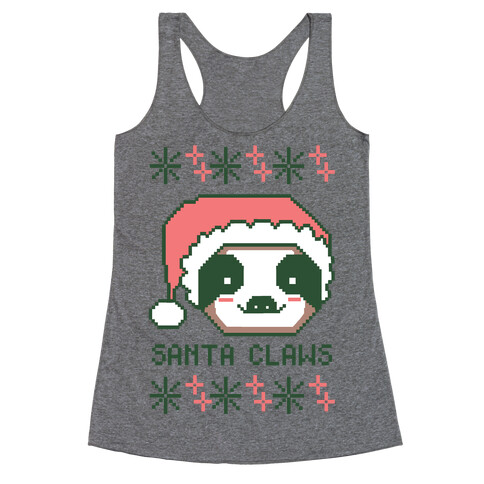 Santa Claws - Sloth Racerback Tank Top