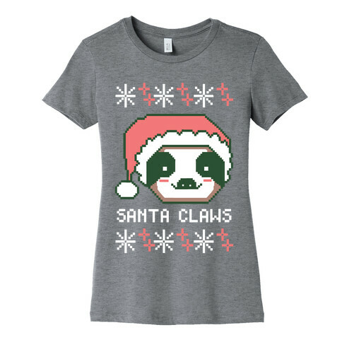 Santa Claws - Sloth Womens T-Shirt