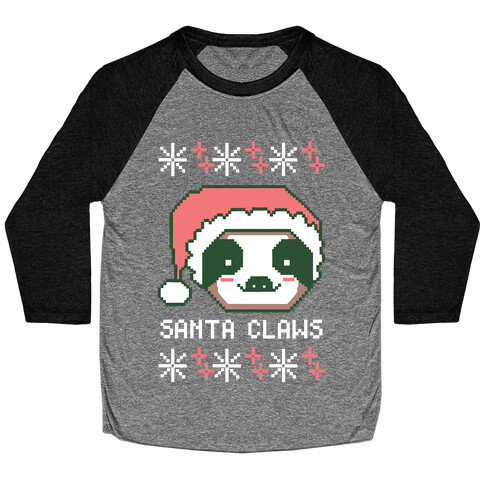 Santa Claws - Sloth Baseball Tee