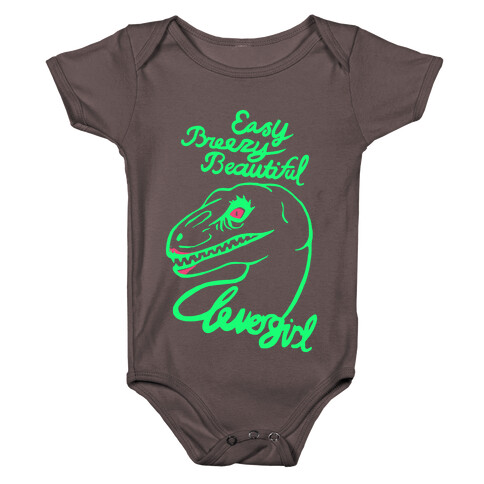 Easy Breezy Beautiful, Clever Girl Velociraptor Baby One-Piece