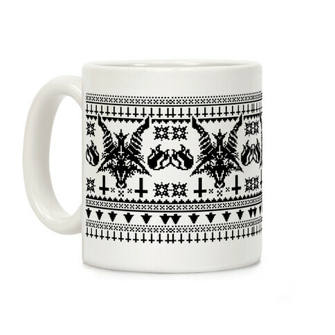 Baphomet Ugly Christmas Sweater  Coffee Mug