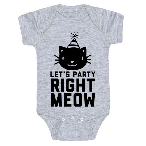 Let's Party Right Meow Baby One-Piece